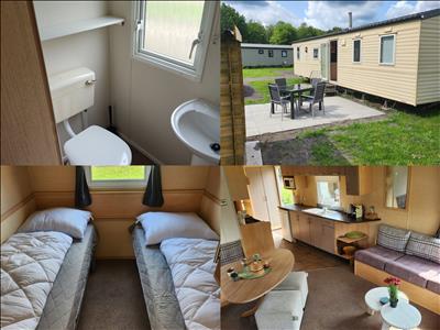Te huur in het mooie Drenthe 6 pers stacaravan, kindvriendelijk! met airco en wifi.